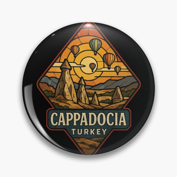 Item preview, Cappadocia Turkey Retro Stained Glass Travel designed and sold by TomFrontierArt.
