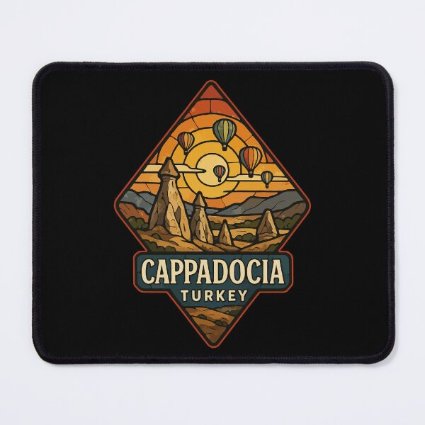 Item preview, Cappadocia Turkey Retro Stained Glass Travel designed and sold by TomFrontierArt.