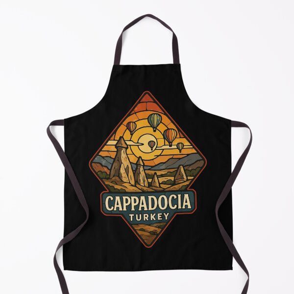 Item preview, Cappadocia Turkey Retro Stained Glass Travel designed and sold by TomFrontierArt.