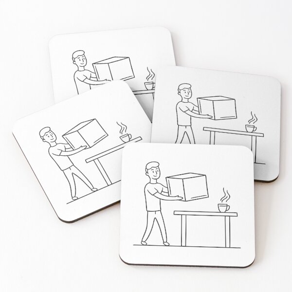 Item preview, A box being raised beside a nearby table designed and sold by rasagamastore.