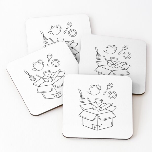 Item preview, A box opened with kitchen utensils scattered around designed and sold by rasagamastore.