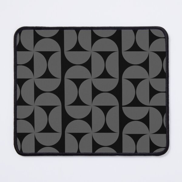 Item preview, Mid Century Modern Retro Black and Charcoal Semi Circle Pattern designed and sold by Jyoti Digital Artist.
