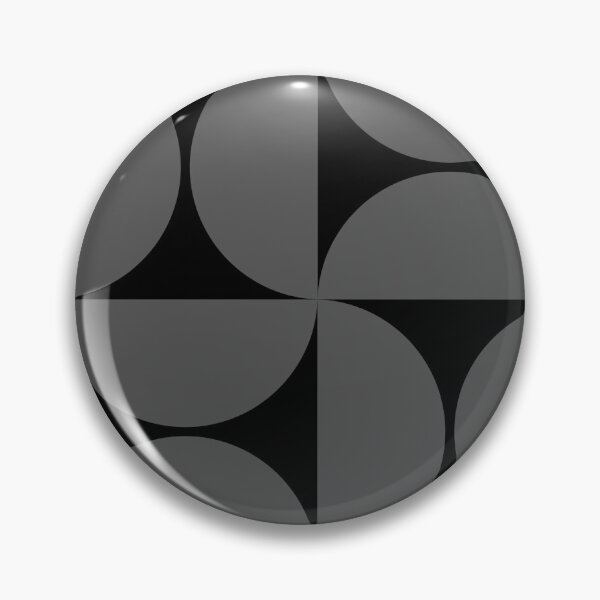 Item preview, ​Mid Century Modern Retro Black and Charcoal Semi Circle Pattern designed and sold by ​Jyoti Digital Artist.