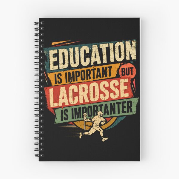 Item preview, Education Is Important But Lacrosse Is Importanter Funny Lacrosse Player Fan Gift designed and sold by RetroMini2026.