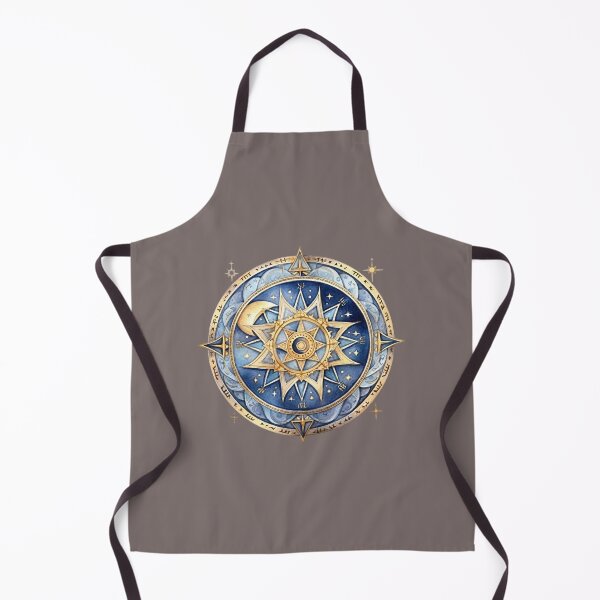 Item preview, Astrolabe: Watercolor Star Compass & Moon Phases designed and sold by 63Hotpeppers.