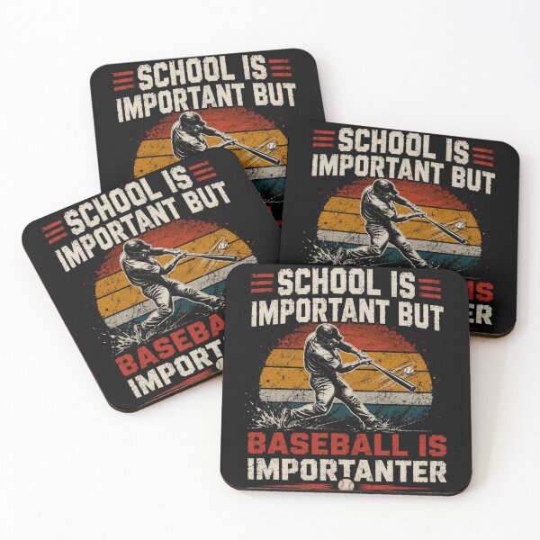 Item preview, School Is Important But Baseball Is Imporanter Baseball Player Fan Sports designed and sold by RetroMini2026.