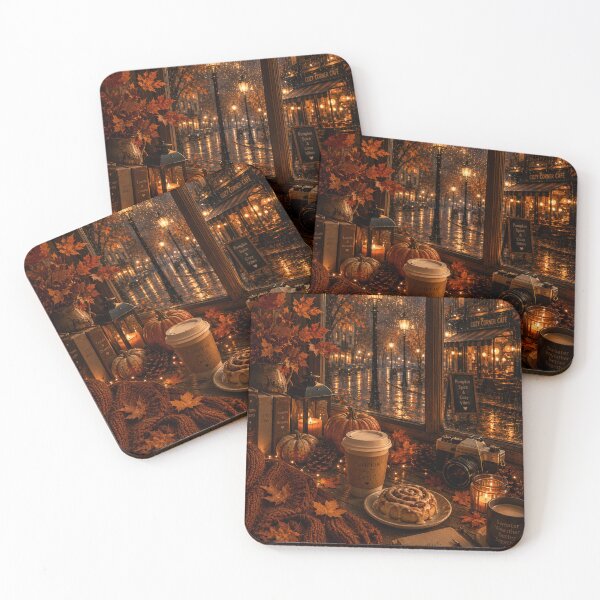Item preview, Cozy Autumn Coffee Rainy Evening designed and sold by Patrycja8888.