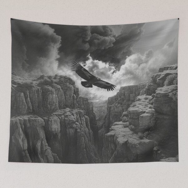 Item preview, A dramatic Condor circling above canyon walls, Birds in Motion designed and sold by CDC40.