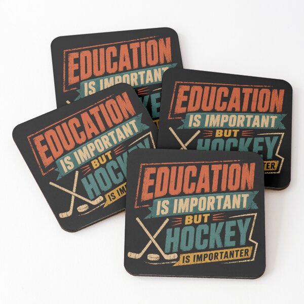 Item preview, Education Is Important But Hockey Is Importanter Funny Hockey Player Fan designed and sold by RetroMini2026.