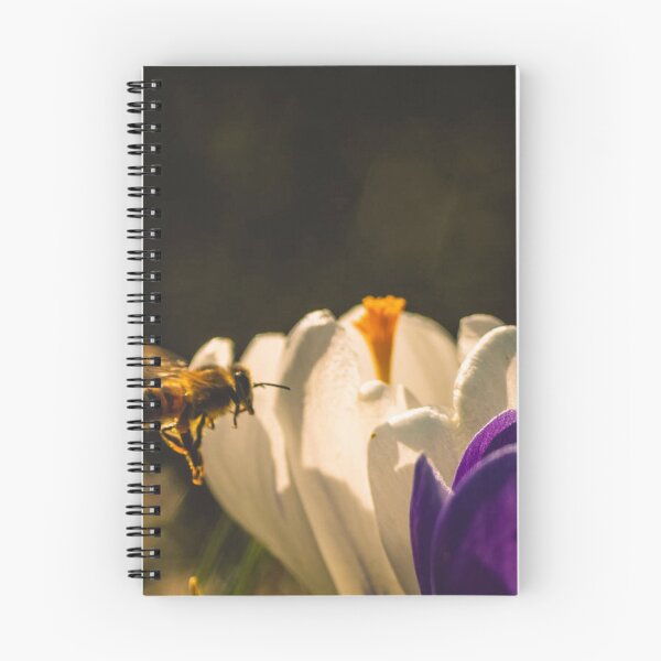 Item preview, Honey Bee Approaching a Crocus Flower designed and sold by mildatoysdecors.