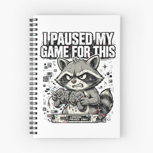 Item preview, I Paused My Game For This Angry Raccoon Gamer Controller Retro T-Shirt designed and sold by Arextr.