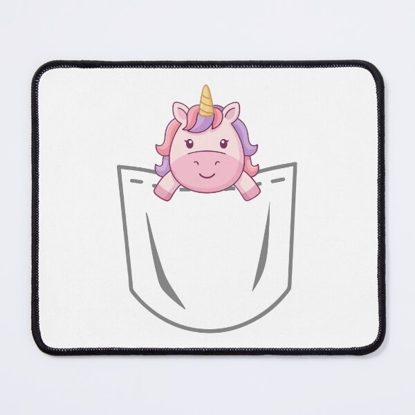 Item preview, Cute Pocket Unicorn Pink designed and sold by BobaTeeStore.