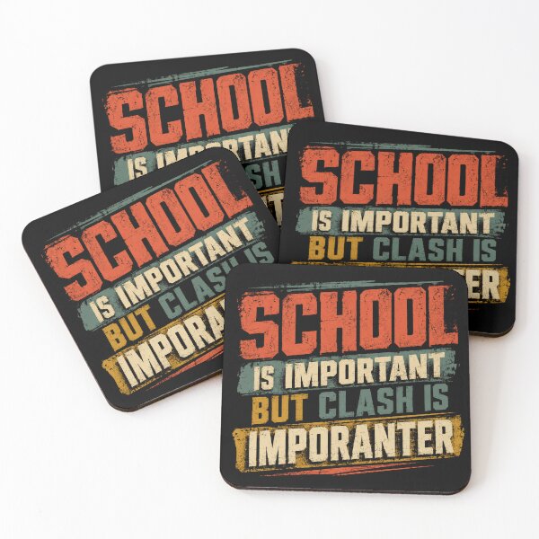 Item preview, School Is Important But Clash Is Imporanter Gaming Humor Student Gamer Mobile Game Clash Of Clans Fan designed and sold by RetroMini2026.