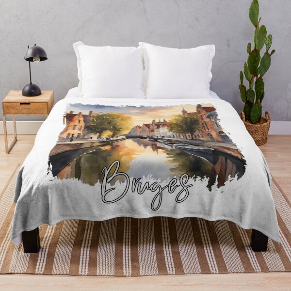 Item preview, Watercolor of Bruges, Bruges Belgium designed and sold by Dressyourflag.