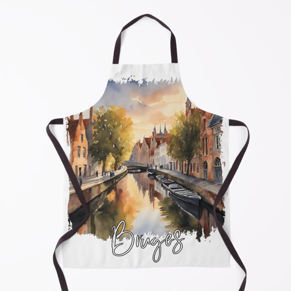 Item preview, Watercolor of Bruges, Bruges Belgium designed and sold by Dressyourflag.