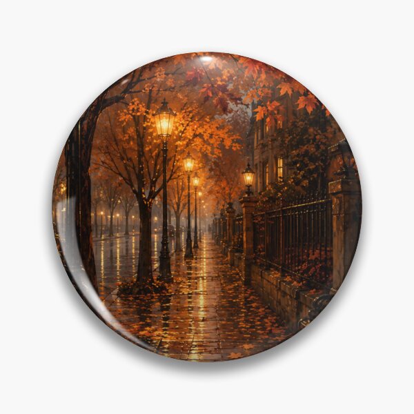 Item preview, Autumn Rainy Street at Twilight designed and sold by Patrycja8888.