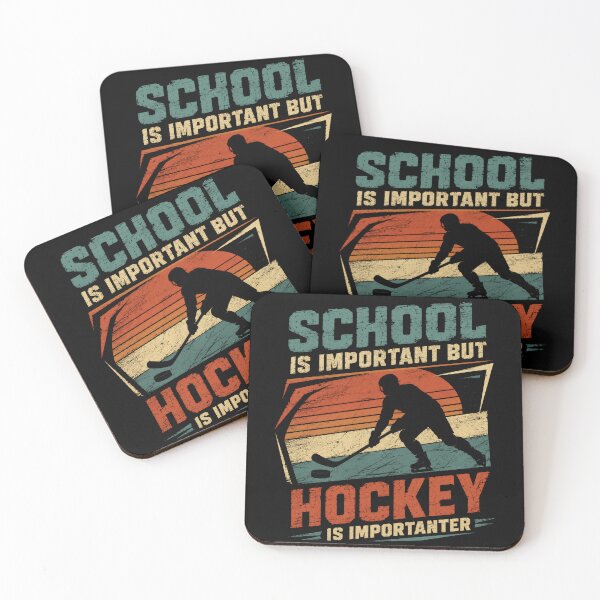 Item preview, School Is Important But Hockey Is Importanter Ice Hockey Player Fan Student Athlete designed and sold by RetroMini2026.