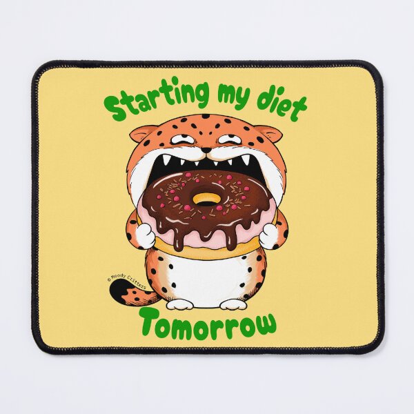 Item preview, Funny Diet Leopard with Donut designed and sold by Moody Critters.
