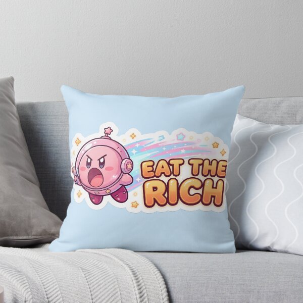 Item preview, Eat The Rich Cute Kawaii Astronaut Sticker | Funny Space Meme | Adorable Cartoon Gamer Graphic designed and sold by Bhaskar Digital Art.