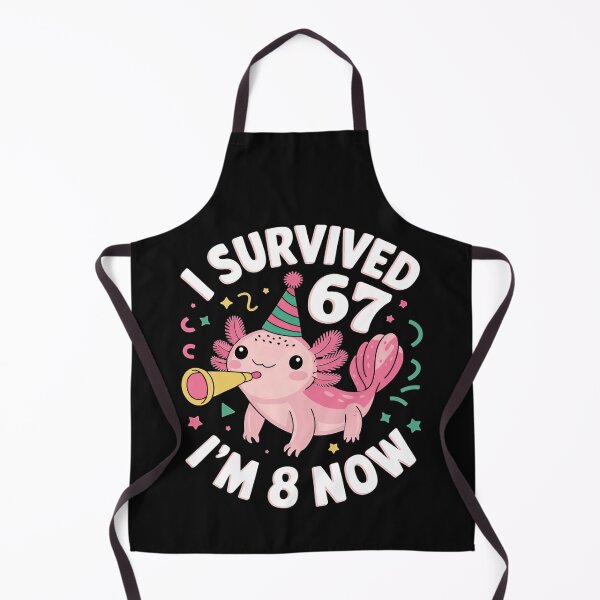 Item preview, I Survived 67 I'm 8 Now Axolotl 8th Birthday Boy Girl Child designed and sold by MOnnroyu.