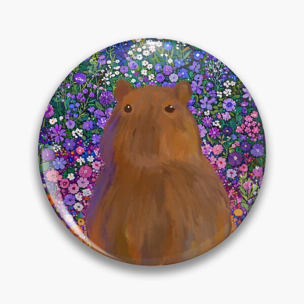 Item preview, Cute Capybara Flower Garden Illustration designed and sold by bosamji.
