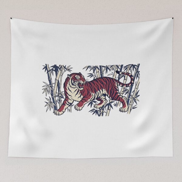 Item preview, Vintage Japanese Tiger in Bamboo Forest designed and sold by Piising.