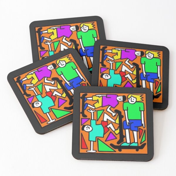 Item preview, Caos de patinadores coloridos designed and sold by UrbankateLife.