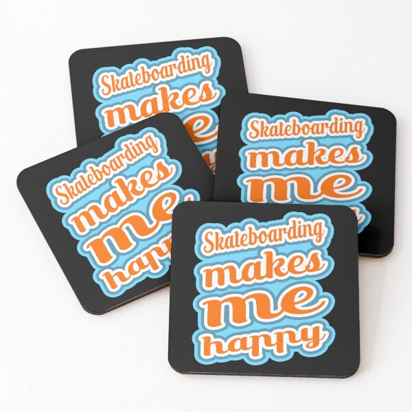Item preview, Skateboarding makes me happy - text only design designed and sold by BRU Design.
