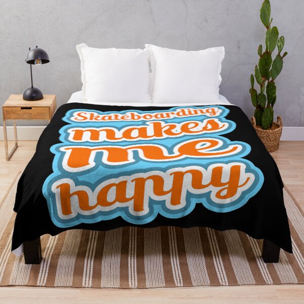 Item preview, Skateboarding makes me happy - text only design designed and sold by BRU Design.