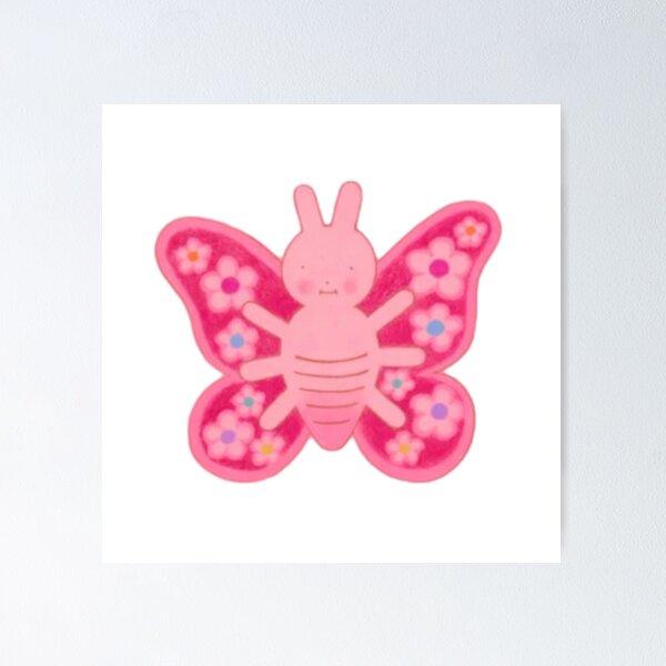 Item preview, Bunny Butterfly with Flowers designed and sold by PomboGayArt.