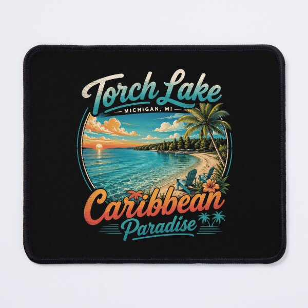 Item preview, Torch Lake Michigan Caribbean Paradise Vintage Beach Design – Summer Travel T-Shirt designed and sold by Artimax-Studio.