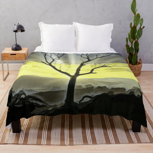 Item preview, Leafless tree silhouette against a dramatic, sunlit sky, designed and sold by Fayes4Art.