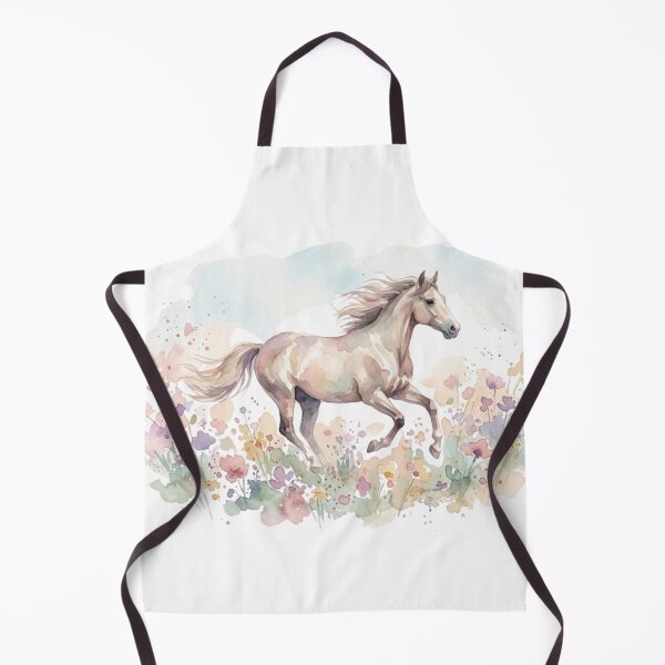 Item preview, Pastel Watercolor Wild Horse in Wildflower Meadow designed and sold by Piising.