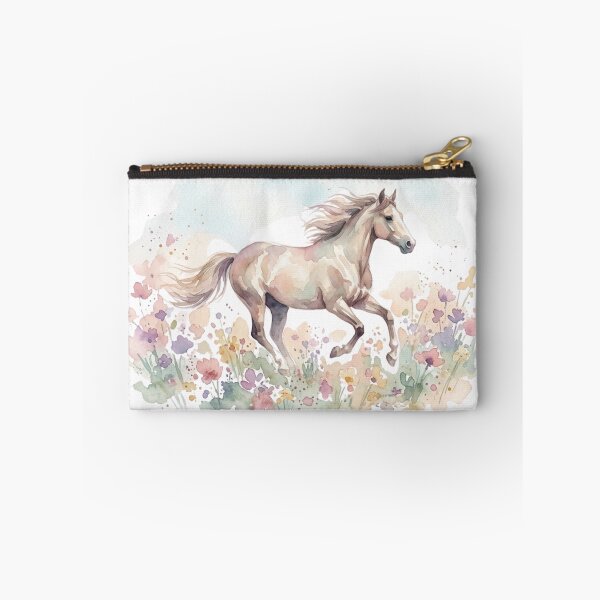 Item preview, Pastel Watercolor Wild Horse in Wildflower Meadow designed and sold by Piising.
