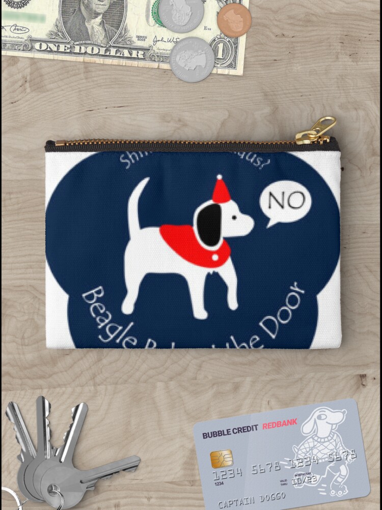 Thumbnail 3 of 4, Zipper Pouch, Santa Beagle designed and sold by TheSecrtBeagle.