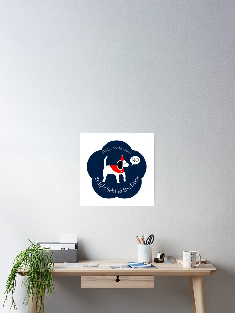Thumbnail 2 of 3, Poster, Santa Beagle designed and sold by TheSecrtBeagle.