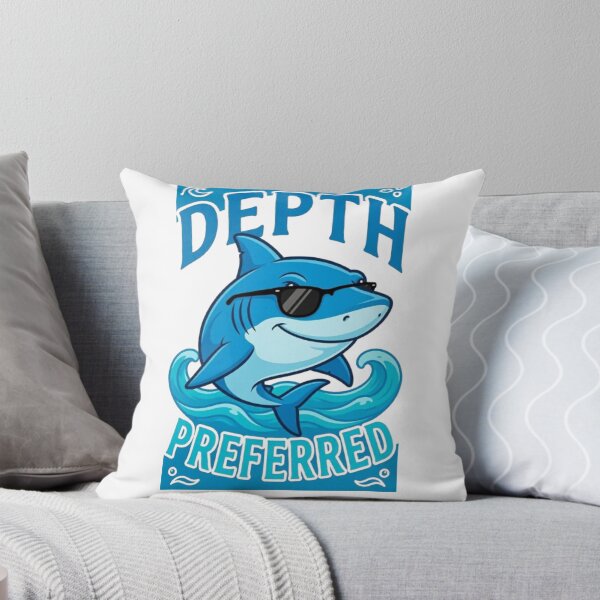 Item preview, Depth Preferred Funny Cool Shark Beach Ocean Summer Lover Tshirt designed and sold by HopeAndHustle.