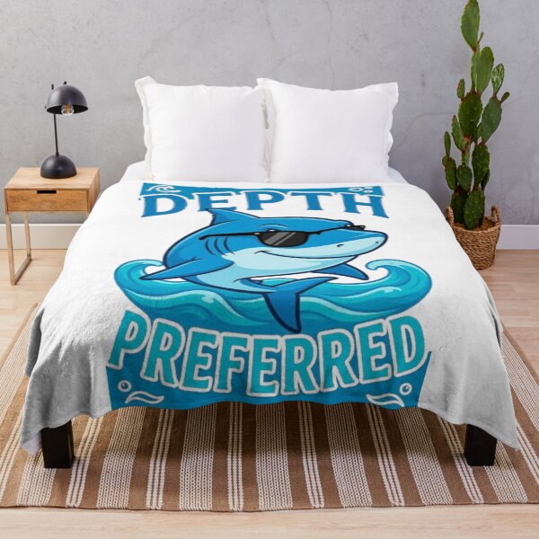 Item preview, Depth Preferred Funny Cool Shark Beach Ocean Summer Lover Tshirt designed and sold by HopeAndHustle.