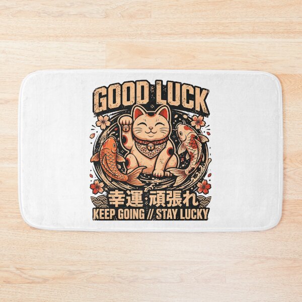Item preview, Good Luck Maneki Neko Lucky Cat Japanese Koi Fish Retro T-Shirt designed and sold by Arextr.