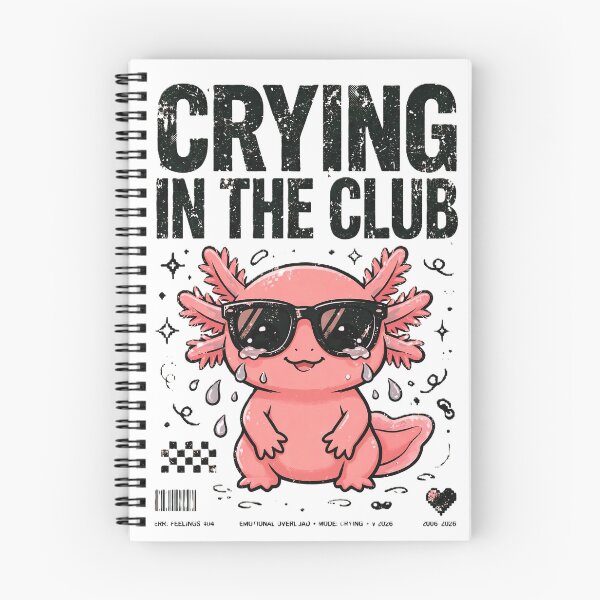 Item preview, Crying In The Club Cute Axolotl Sunglasses Retro Sad Meme T-Shirt designed and sold by Arextr.
