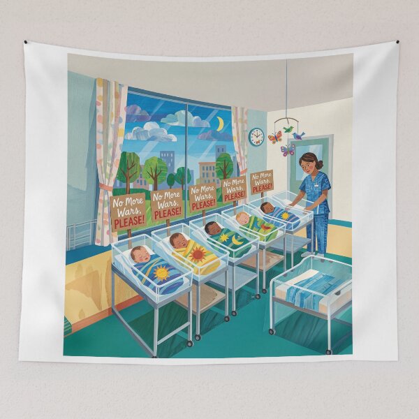 Item preview, No More Wars Please Protest designed and sold by Home Decor Art.