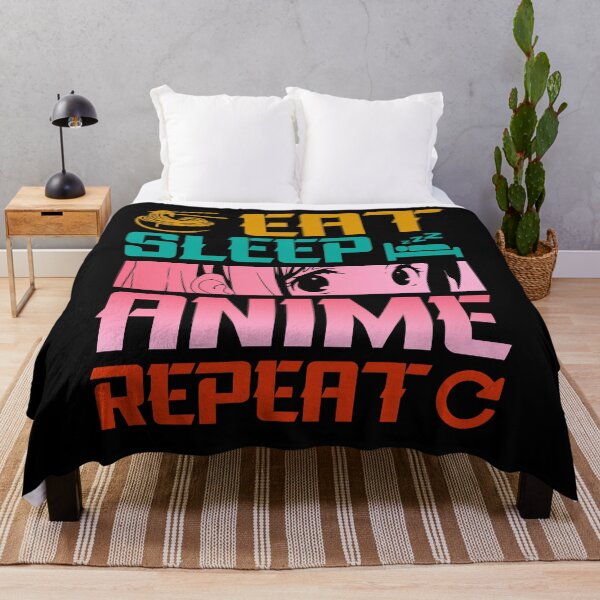 Item preview, Eat Sleep Anime Repeat – Funny Anime Lifestyle Quote designed and sold by bella-rosa87.