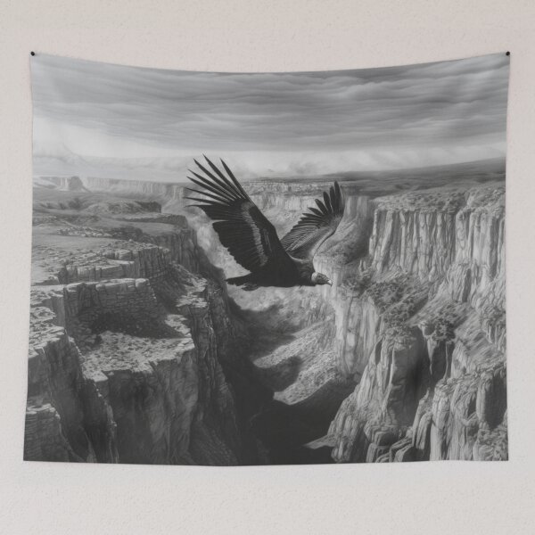 Item preview, A dramatic Condor circling above canyon walls, Birds in Motion designed and sold by CDC40.