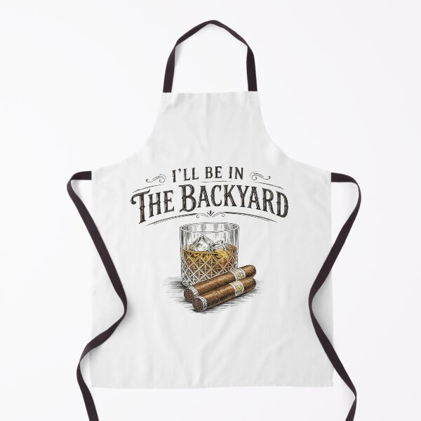 Item preview, I'll Be In The Backyard Vintage Bourbon Cigar Lover designed and sold by Hedoraxe.