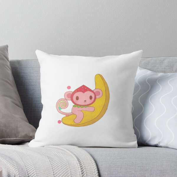 Item preview, Strawberry Monkey Riding Banana Moon designed and sold by PomboGayArt.
