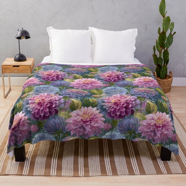 Item preview, Flourishing Dahlias Floral - Retro Flower Floral - Gifts For Mom designed and sold by RoyalStarsPatts.