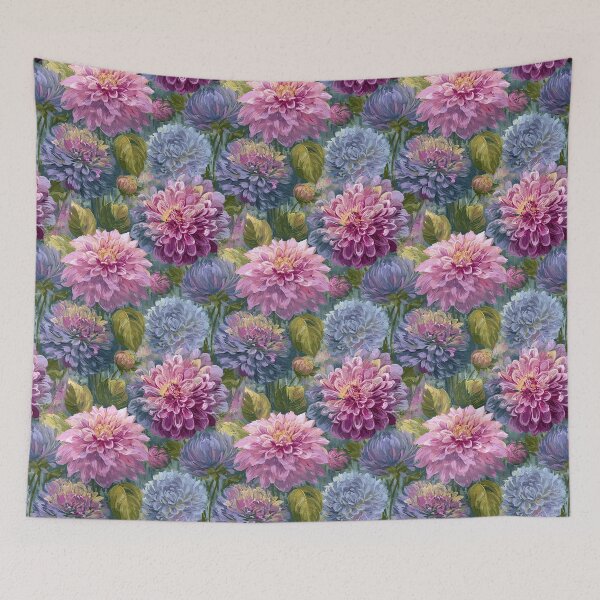 Item preview, Flourishing Dahlias Floral  - Retro Flower Floral  - Gifts For Mom designed and sold by RoyalStarsPatts.