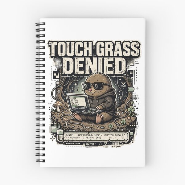 Item preview, Touch Grass Denied Funny Mole Gamer Underground Retro T-Shirt designed and sold by Arextr.