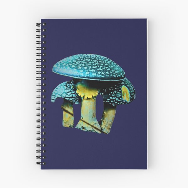 Item preview, Electric Blue & Gold Surreal Mushroom Art designed and sold by 63Hotpeppers.