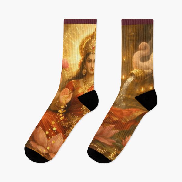 Item preview, Lakshmi Maa – Goddess of Abundance and Golden Blessings designed and sold by SoniaSarkali.